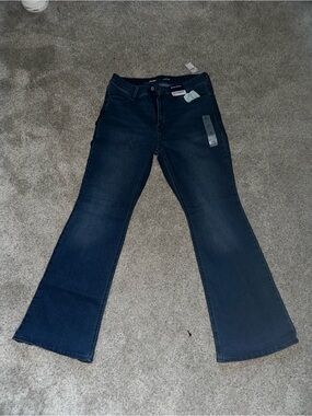 Old Navy Dark Blue Flare Jeans - Women's Stretch Denim